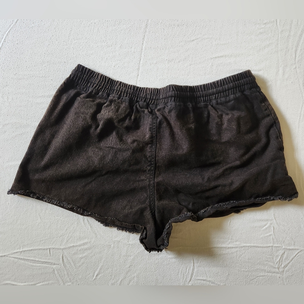 Volcom Women's Strutin Stone Twill Shorts 2.5" Drawstring‎ Frayed Black Medium - Picture 2 of 7